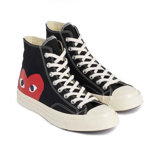 Converse X Comme des Garçons Chuck 70 (Caña alta, Negro) - Imagen 2