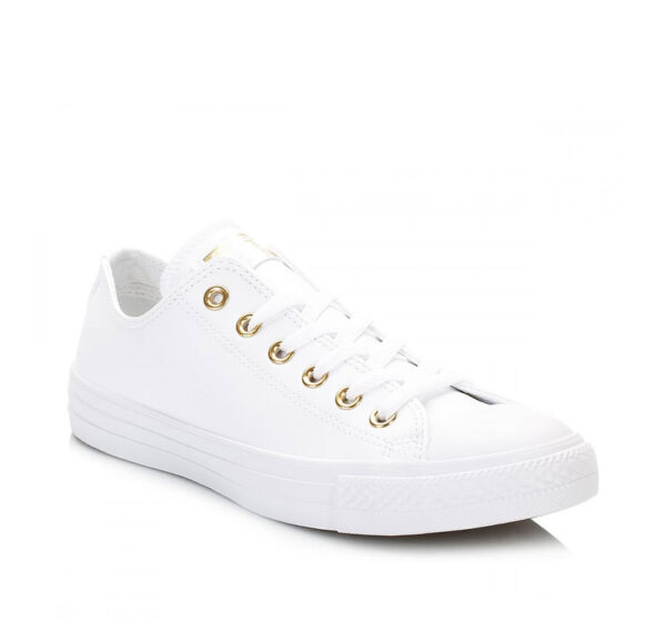 Chuck Taylor All Star (Caña baja, cuero blanco)