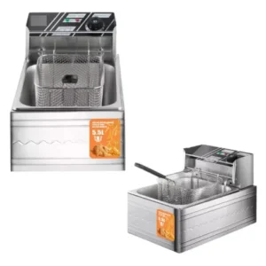 Freidora Eléctrica RAF R-5220 3.5L 2500W Acero Inoxidable Antiadherente Control Temperatura Profesional