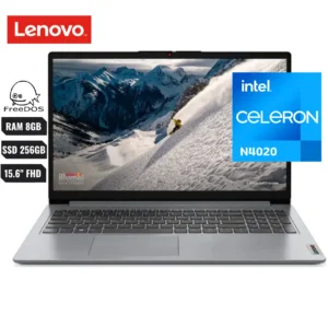 Laptop Lenovo IdeaPad 1-15IGL Celeron N4020 8GB RAM 256GB SSD 15.6" FHD FreeDOS Gris 82V700GCLM
