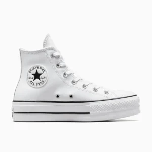 Chuck Taylor All Star (Plataforma, Caña Alta, Cuero Blanco)