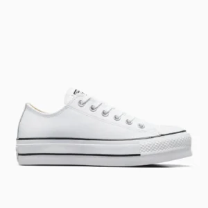 Chuck Taylor All Star (Plataforma, Caña Baja, Cuero Blanco)