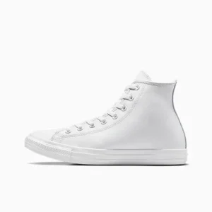 Chuck Taylor All Star (Caña Alta, Monocromatico cuero blanco)